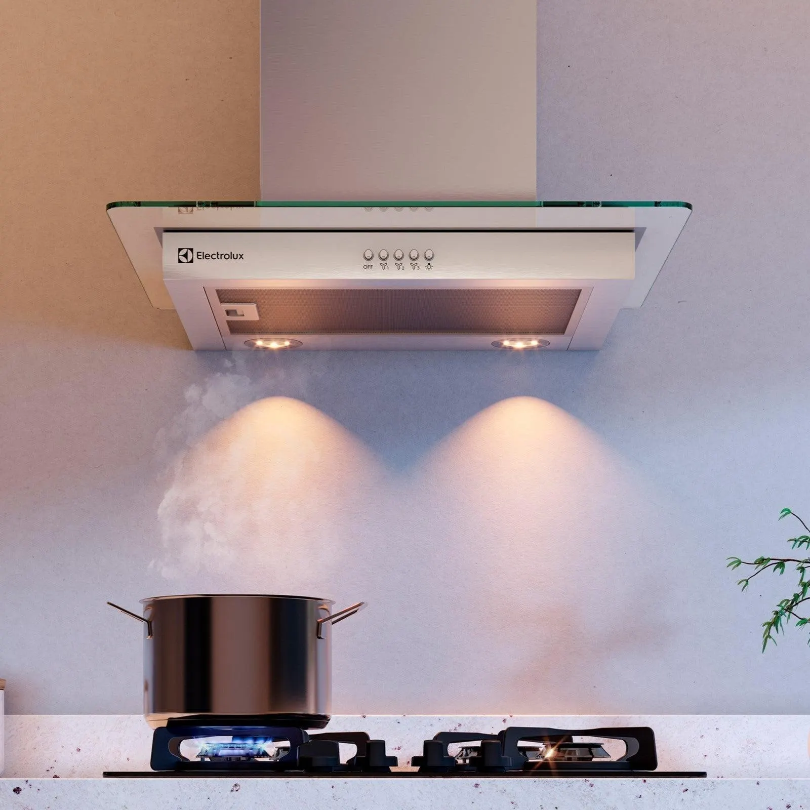 Campana de Pared 60cm Efficient Luz LED CE6VX Electrolux