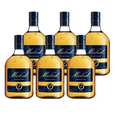 Pisco Mistral 35 grados 1 litro x6 | Liquidos.cl