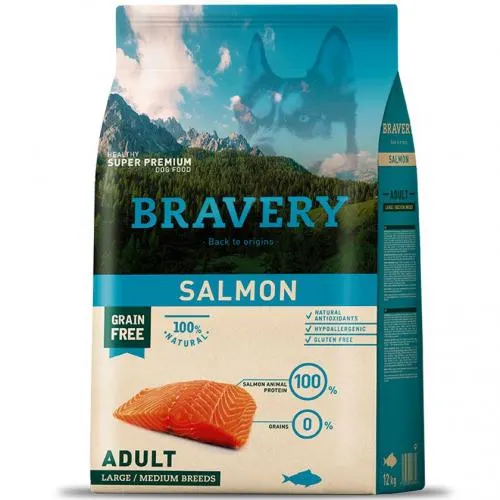 BRAVERY SALMON PUPPY LARGE/MEDIUM BREEDS 4 KG