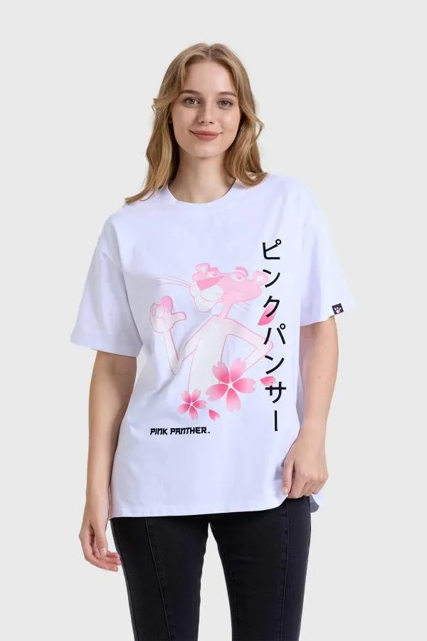 Polera mujer pink panther blanco