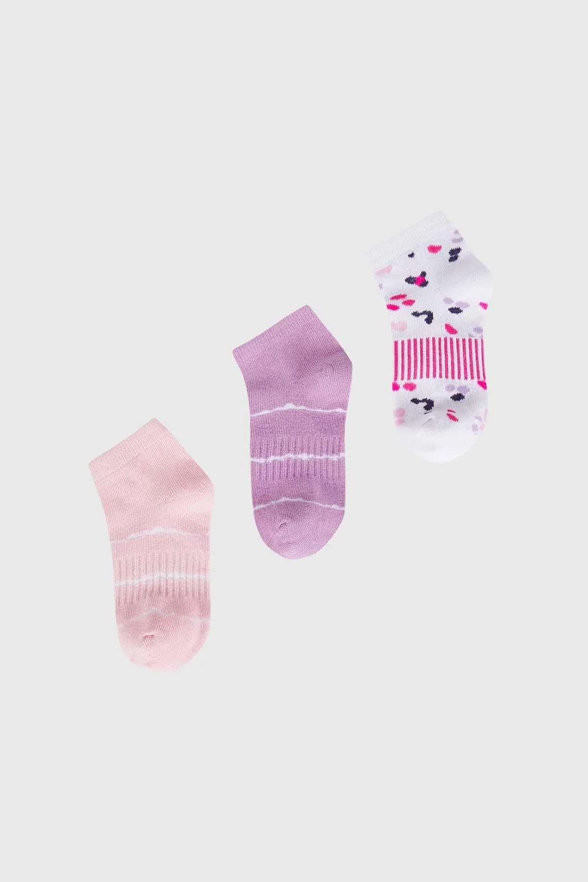 Calceta Deportiva Niña Tripack Lila Iv Fsp