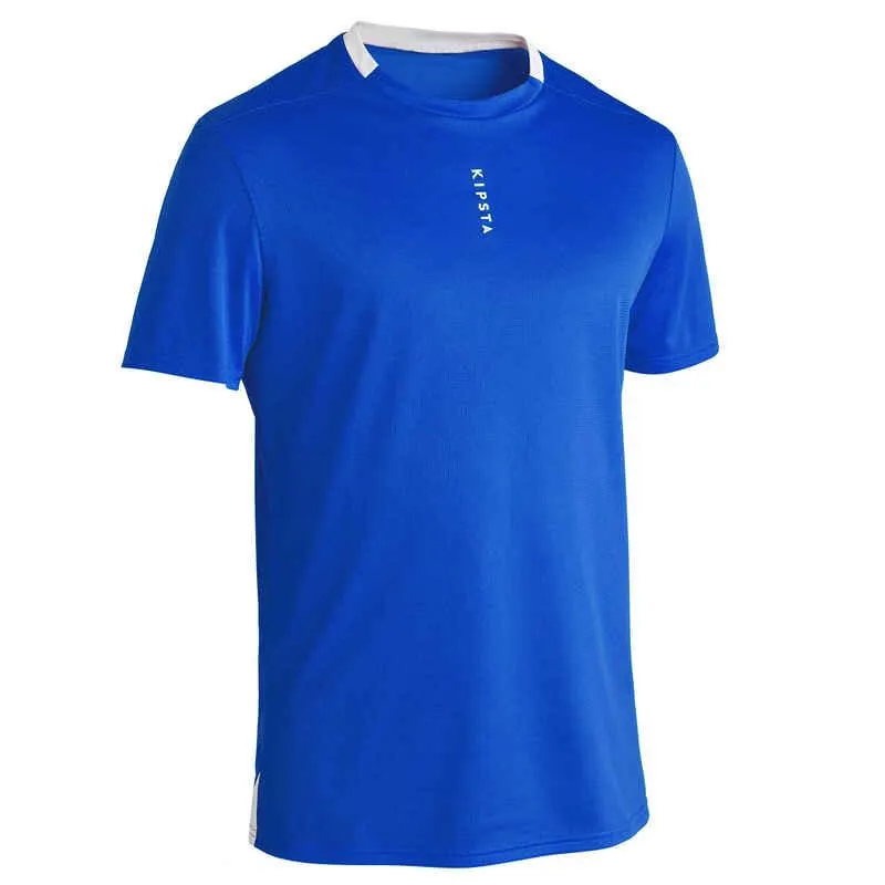 CAMISETA DE FÚTBOL ADULTOS F100 AZUL