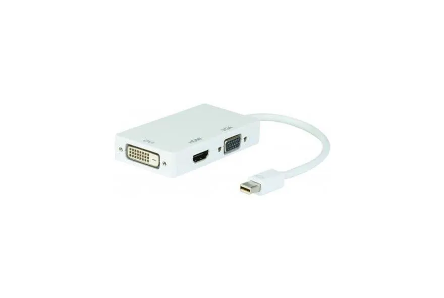 Adaptador Introtech MDP12DHV mini display port HDMI 4K/VGA/DVI negro