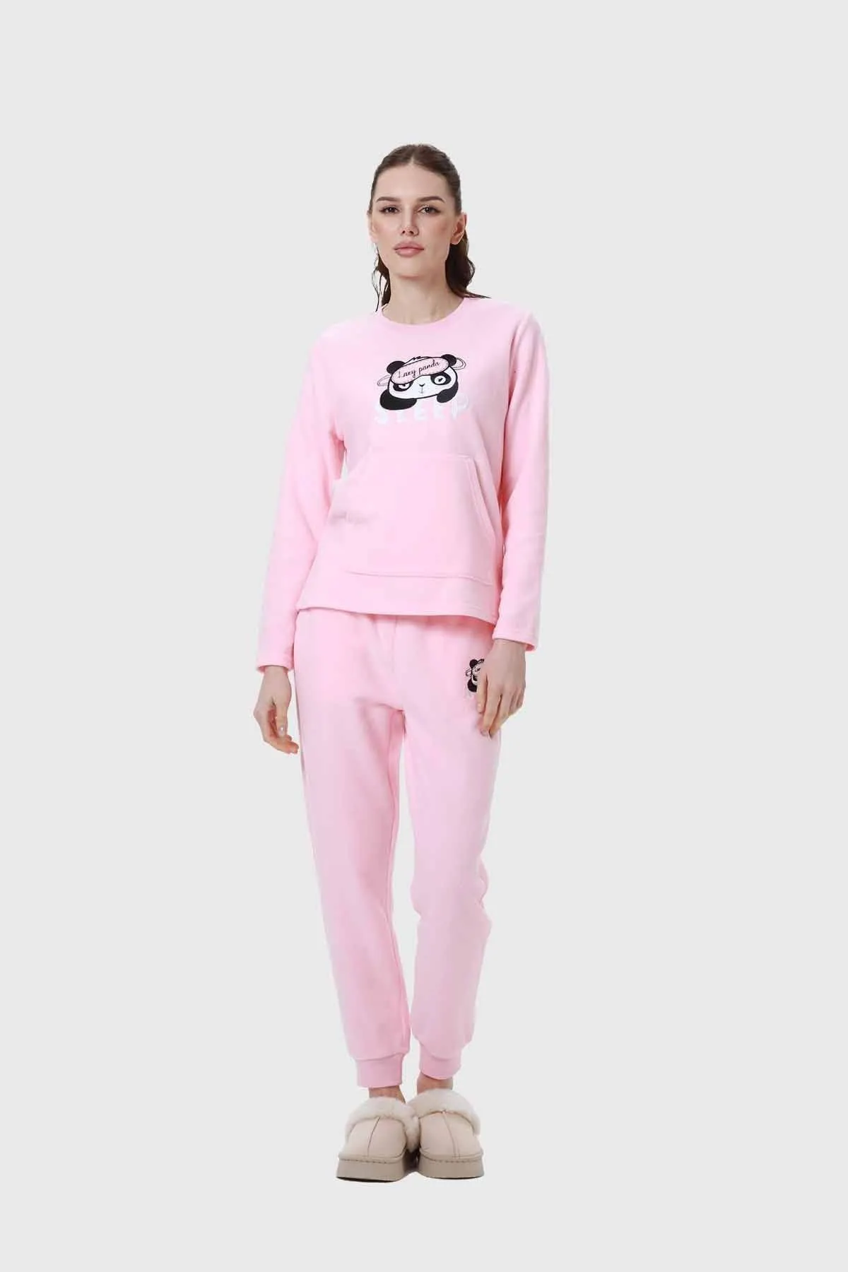 Pijama Mujer Polar Rosado