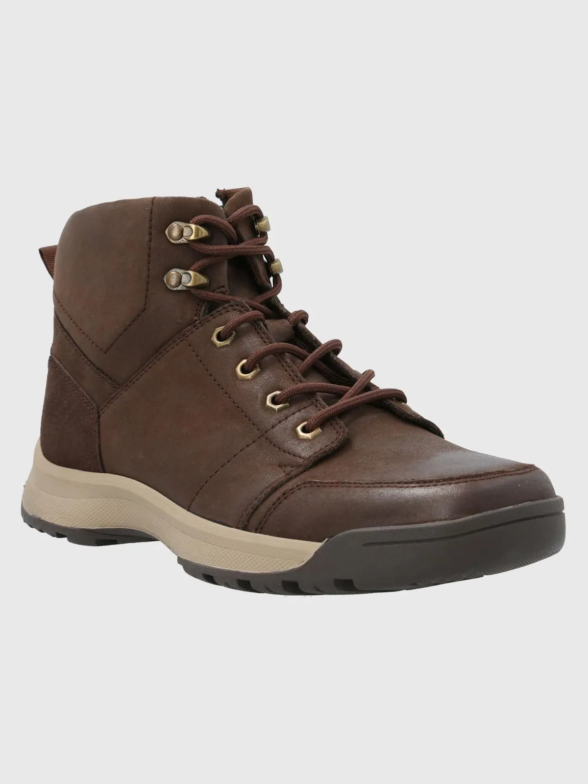 Botin Cuero Hombre Theobald Café Oscuro Hush Puppies