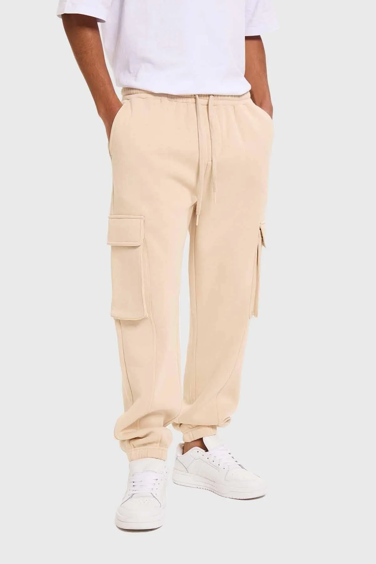 Pantalón Buzo Hombre Jogger Básico Beige