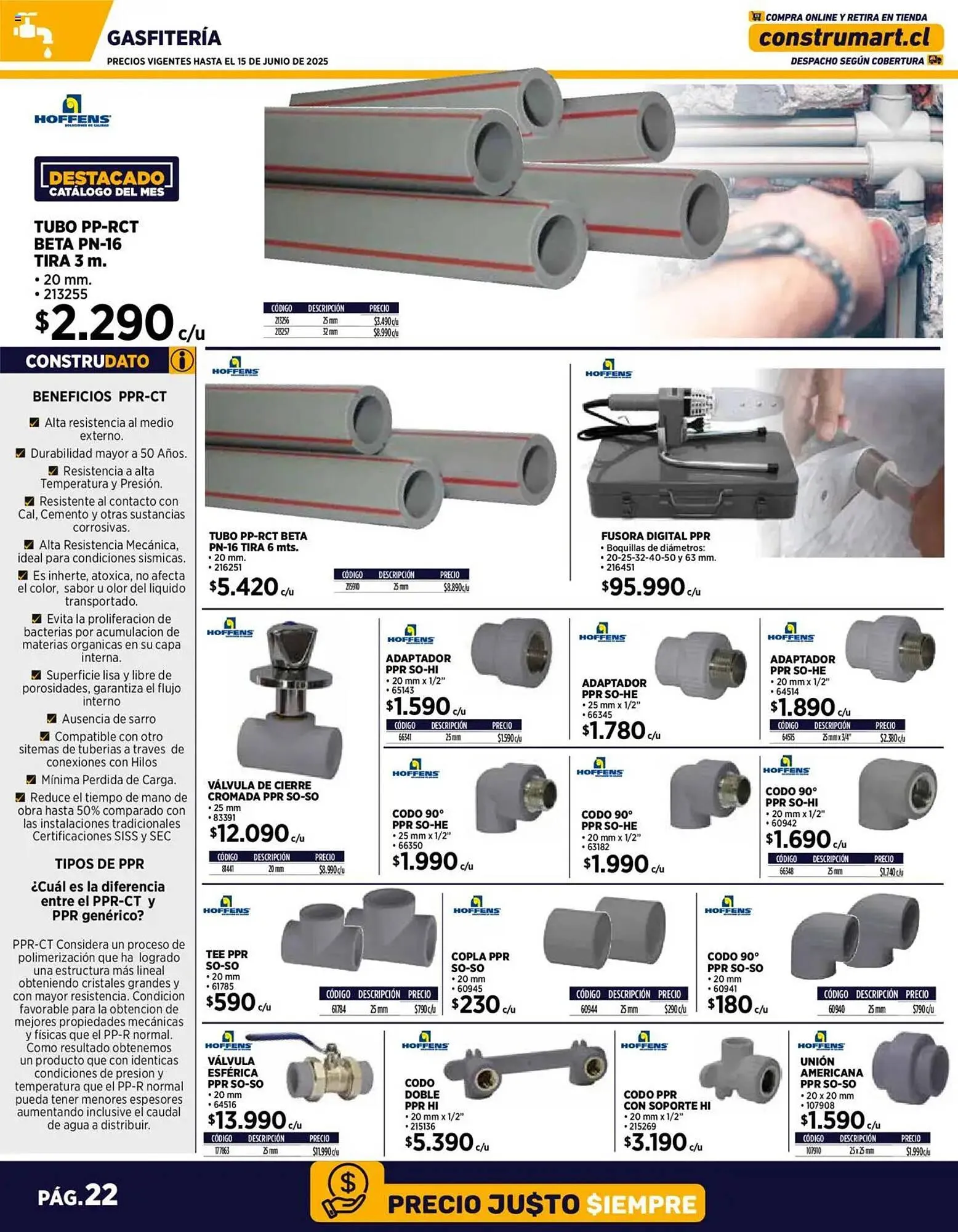 Catálogo de Catálogo Construmart 10 de junio al 3 de julio 2025 - Página 22