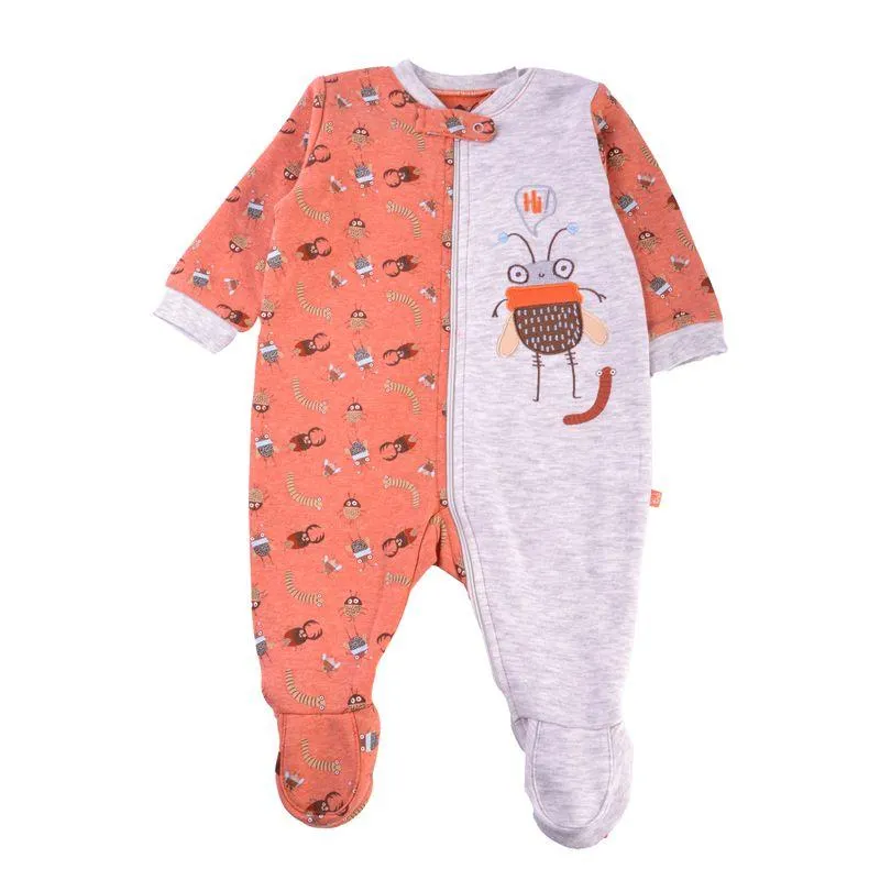 Pijama Osito Bebé Niño Naranja
