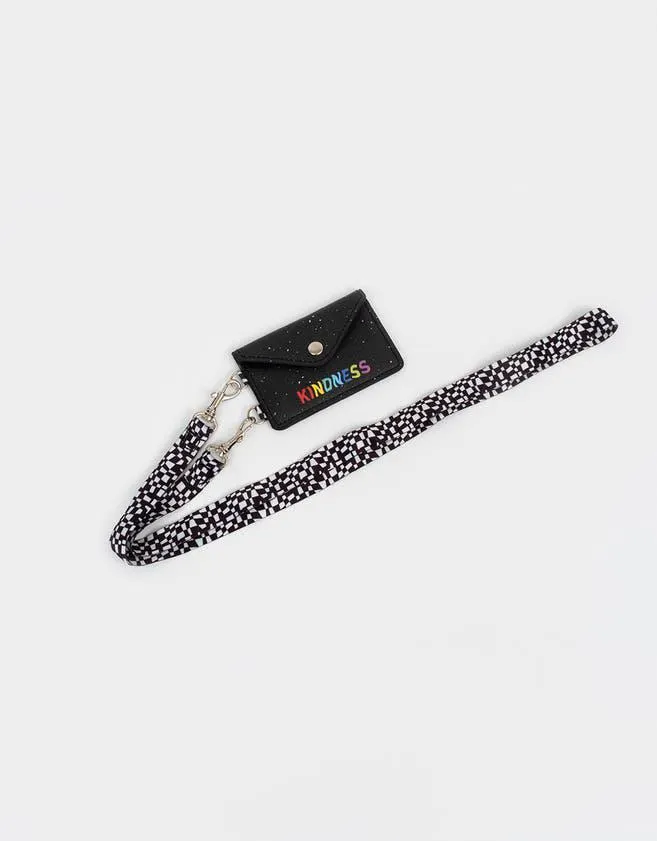 Porta tajeta estampado con correa