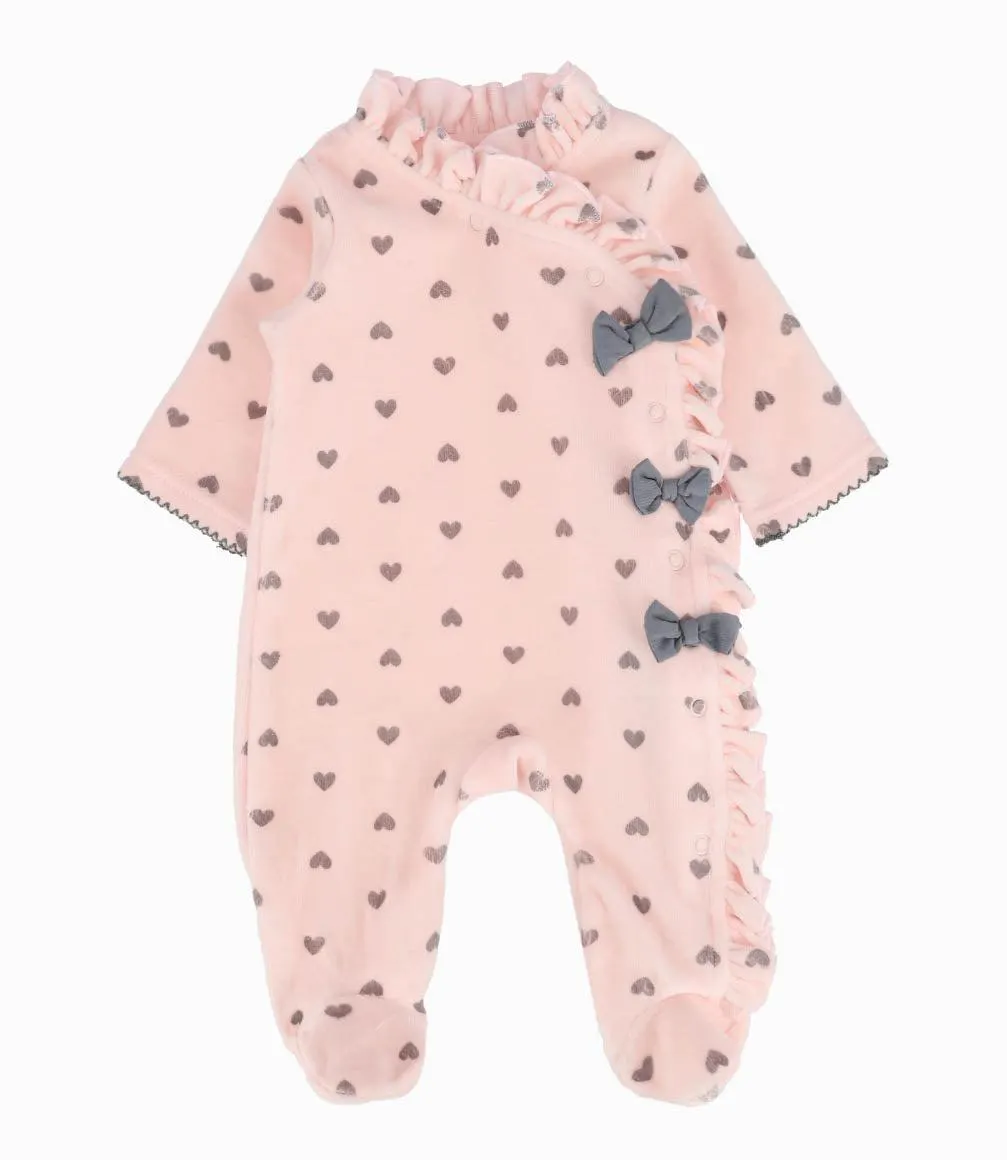 Gorro Recién Nacida Con Flores Bordadas