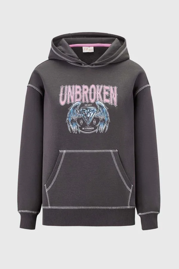 PolerÓn niÑa oversize estampado marengo