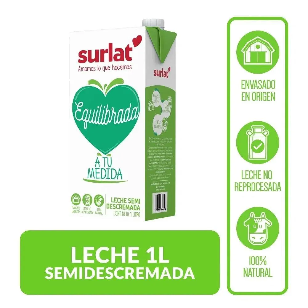 Leche semidescremada equilibri...