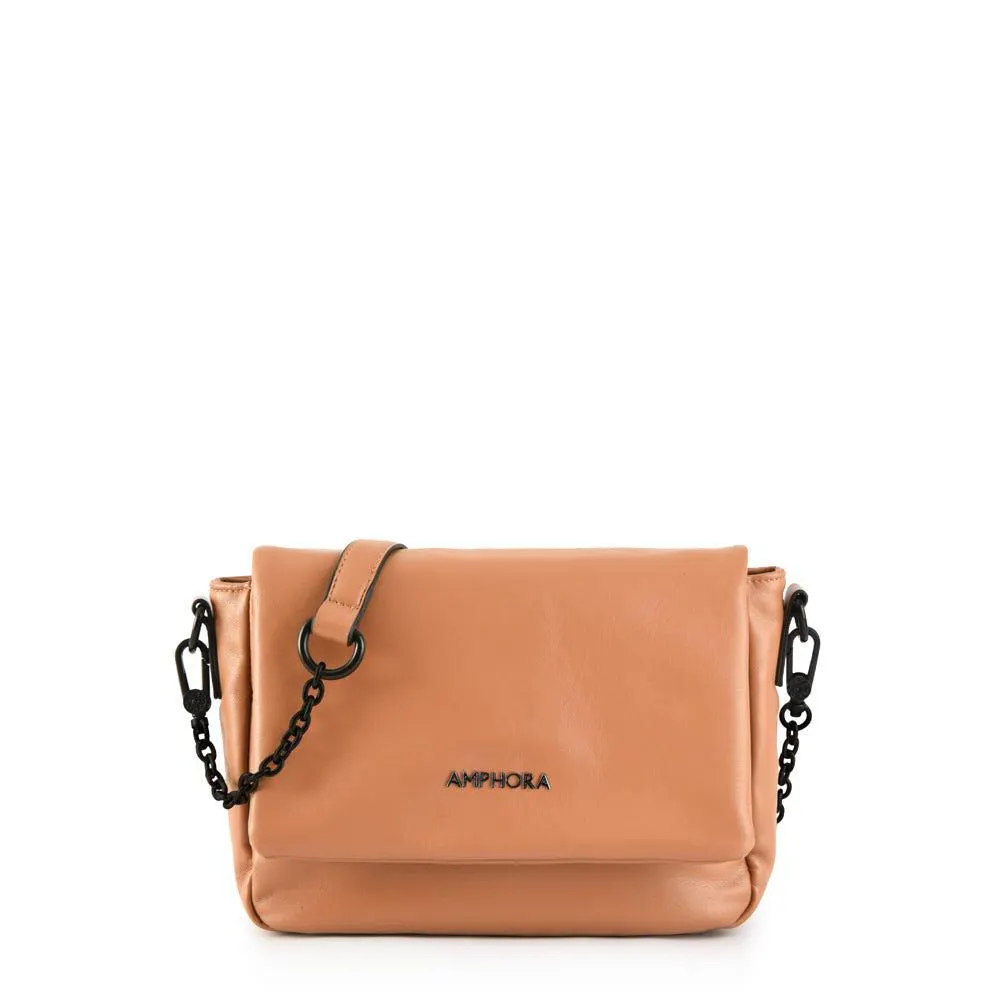 Cartera bandolera mediana aubry camel