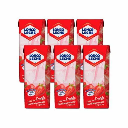 Pack Loncoleche Sabor Frutilla 6×200 Ml