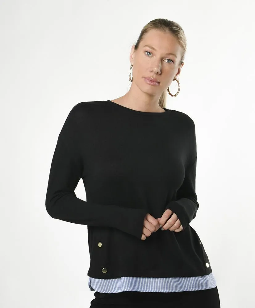 Polera mujer lanosa basta doble