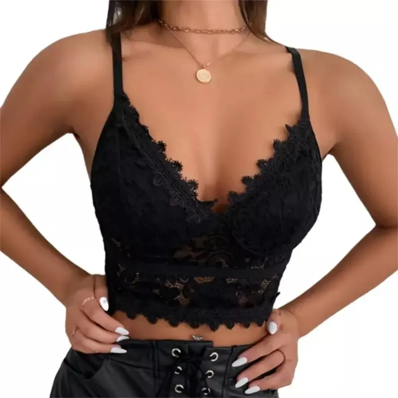 Pack 3 Sostén Sujetador Bralette Top De Encaje Lencería
