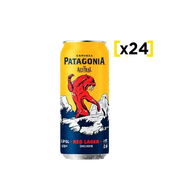 Cerveza Patagonia Red Lager lata 470 CC x24 | Liquidos.cl