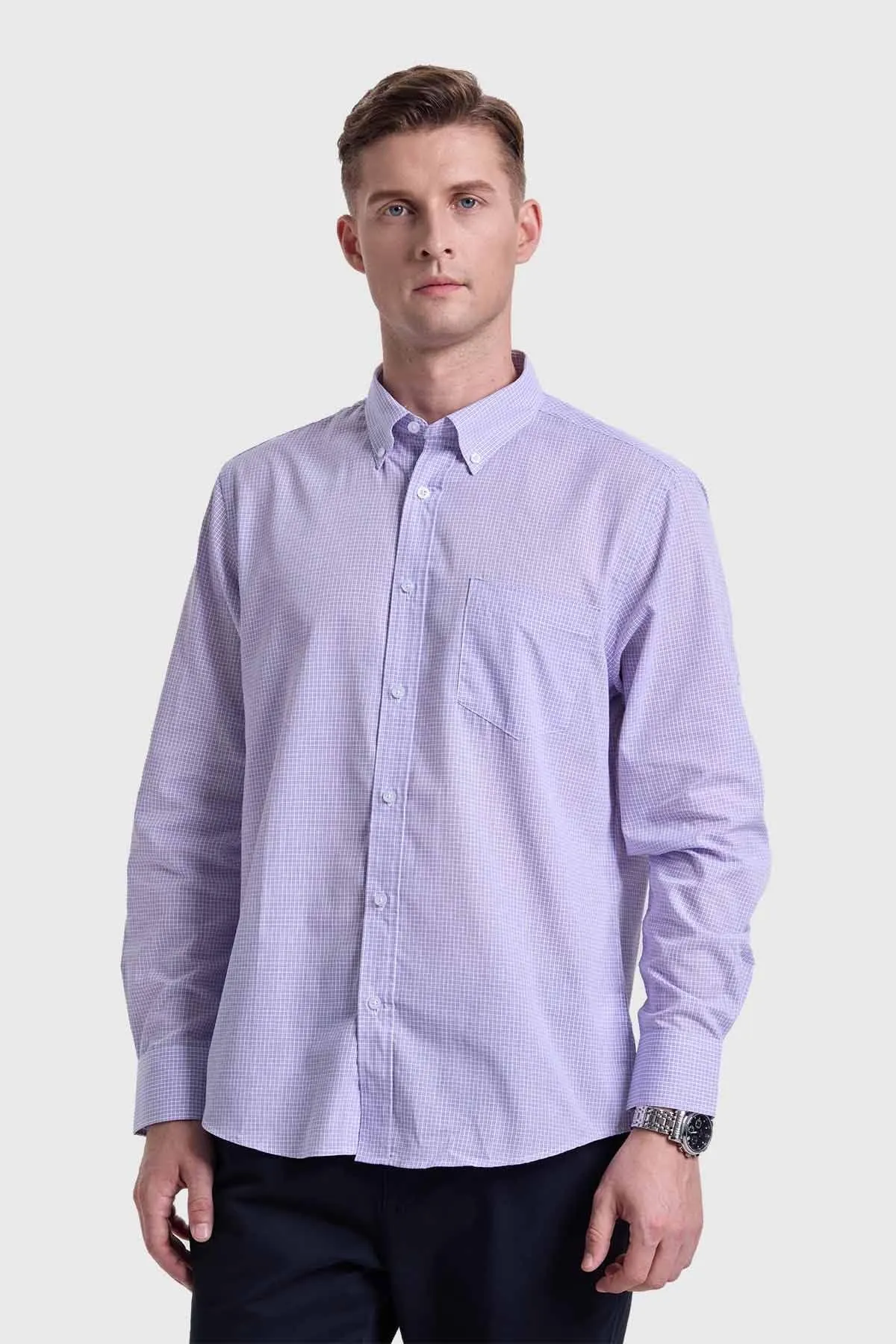 Camisa Hombre Fantasía Lila