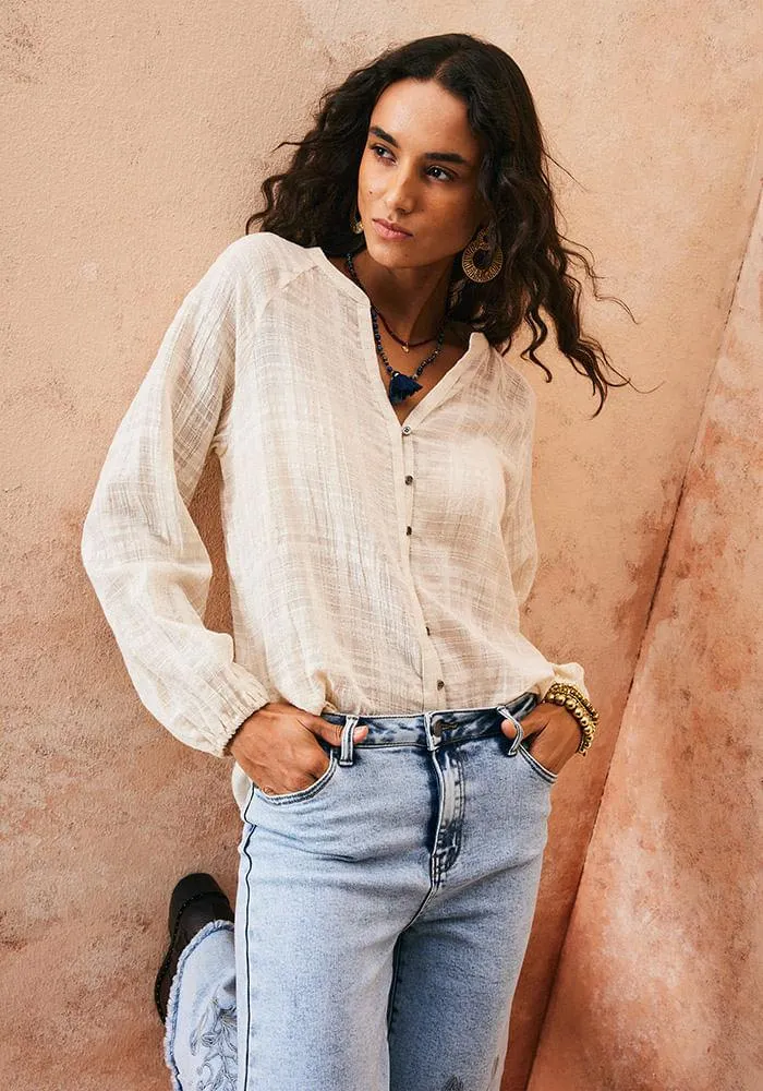 Blusa Raglán, Tela Texturada