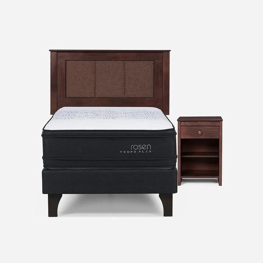 Cama Tempo Plus 1,5 Plazas + Muebles Rachel