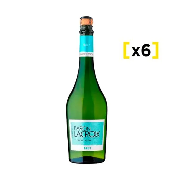 Espumante Baron Lacroix Brut 750 CC x6 | Liquidos.cl