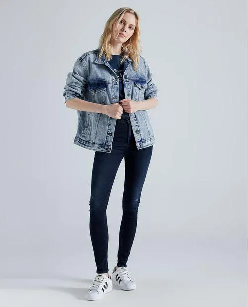 Jean Skinny fit tono oscuro para mujer