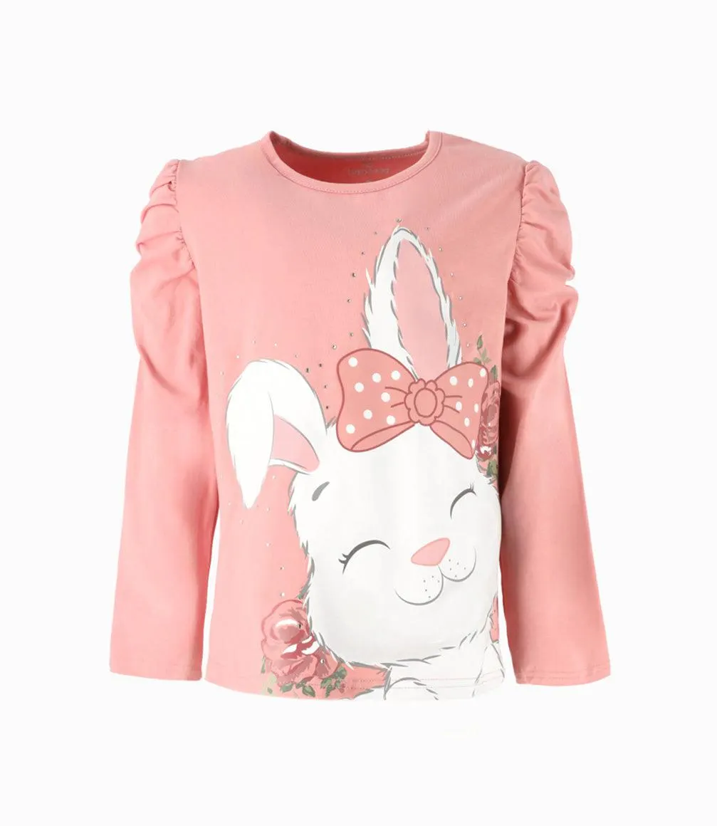 Polera Niña Con Conejo