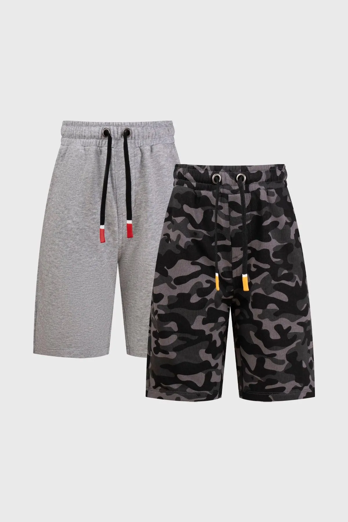 Bermuda Niño Bipack Gris Melange