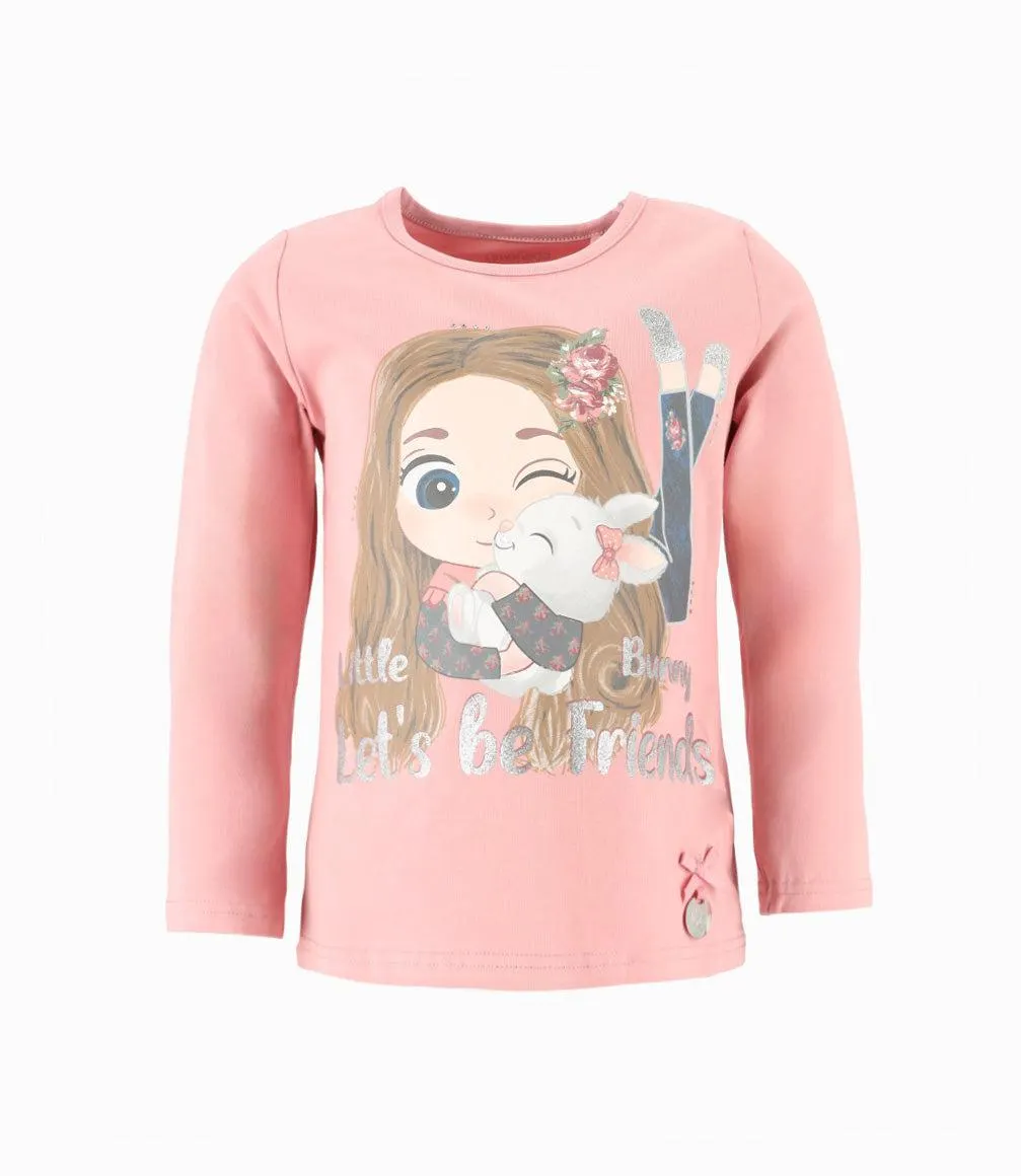 Polera Niña Con Estampado