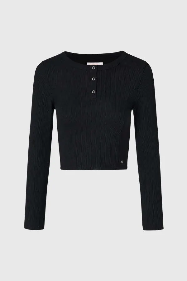 Polera niÑa con botones negro