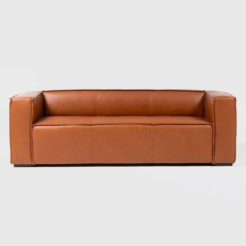 Sofá 2039 Camel 100% Cuero Decocasa