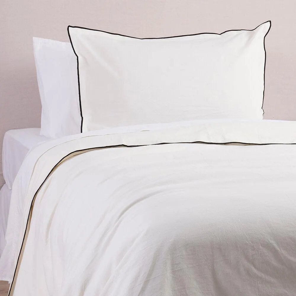 Funda Plumón Frame 1.5 Plazas Crudo