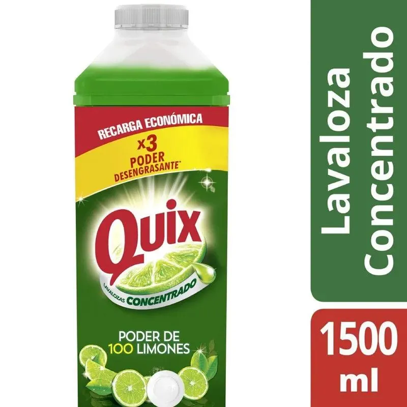 Lavaloza Quix Poder Recarga Aroma Limón 1.5 L