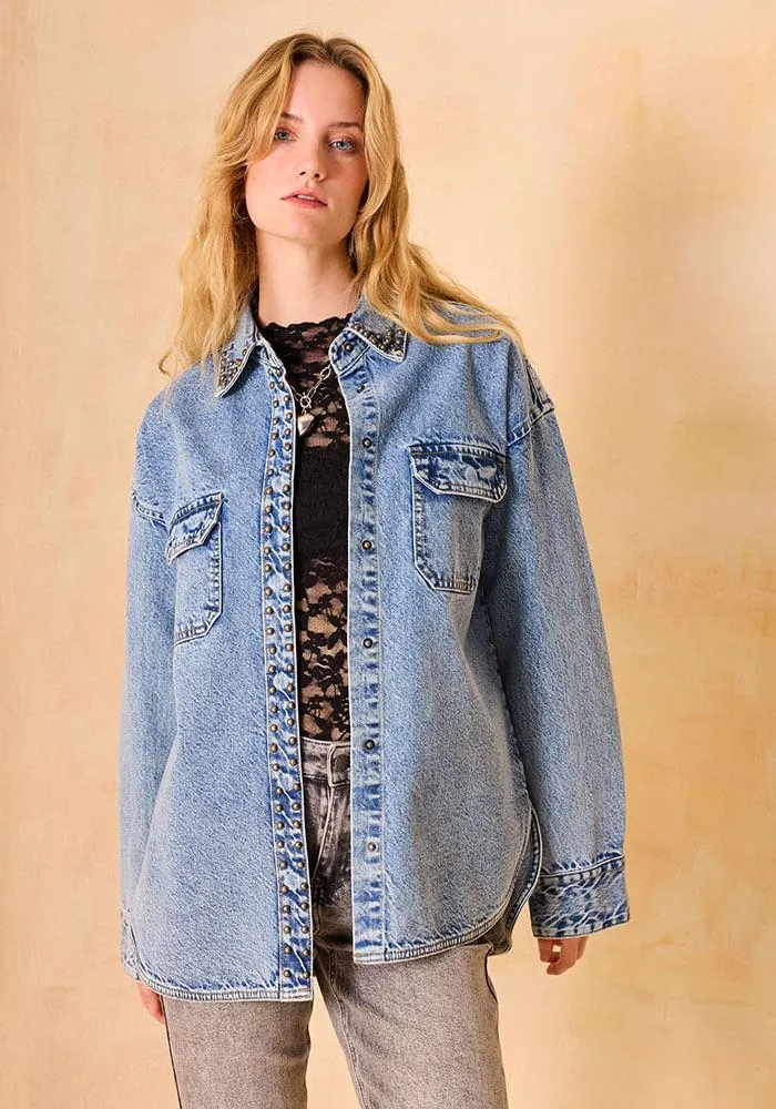 Blusa denim sobrecamisa