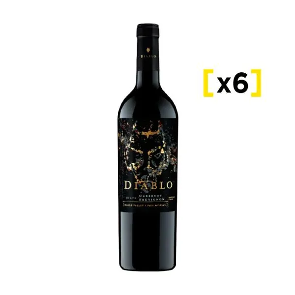 Vino Diablo Black Cabernet Sauvignon Botella 750cc x6