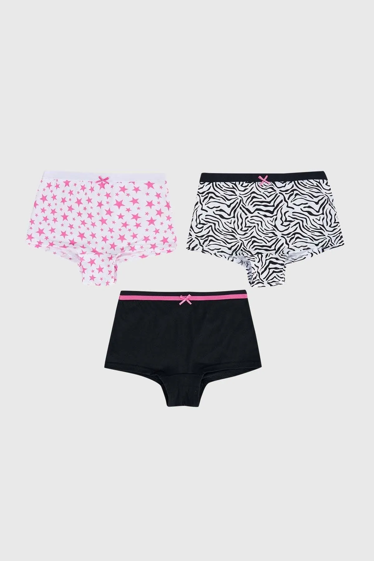 Calzón Niña Tripack Negro