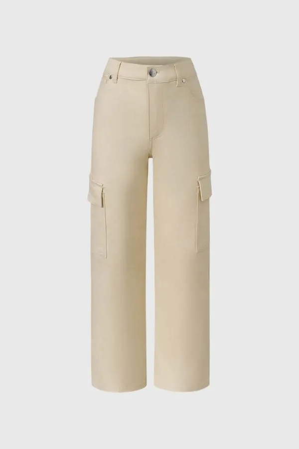 PantalÓn niÑa cargo tiras beige