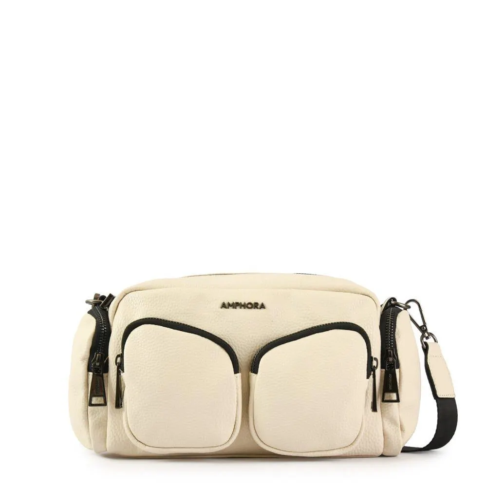 Bazan cartera bandolera blanco crudo
