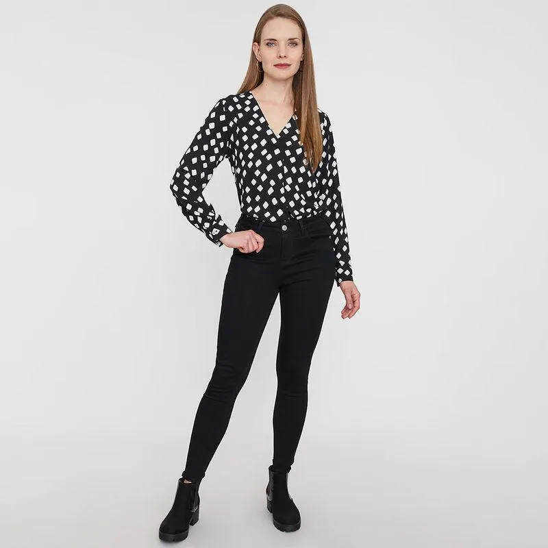 Jeans Mujer Skinny Push Up Negro