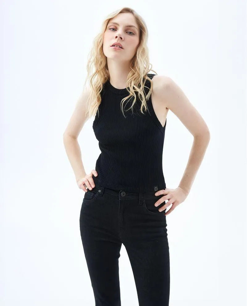 Camiseta en rib para mujer