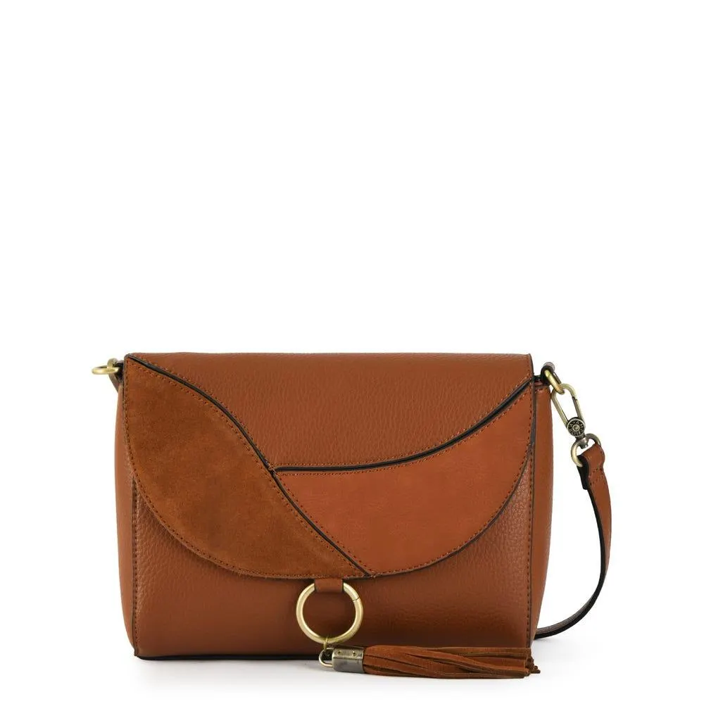 Cartera bandolera mediana roseau camel