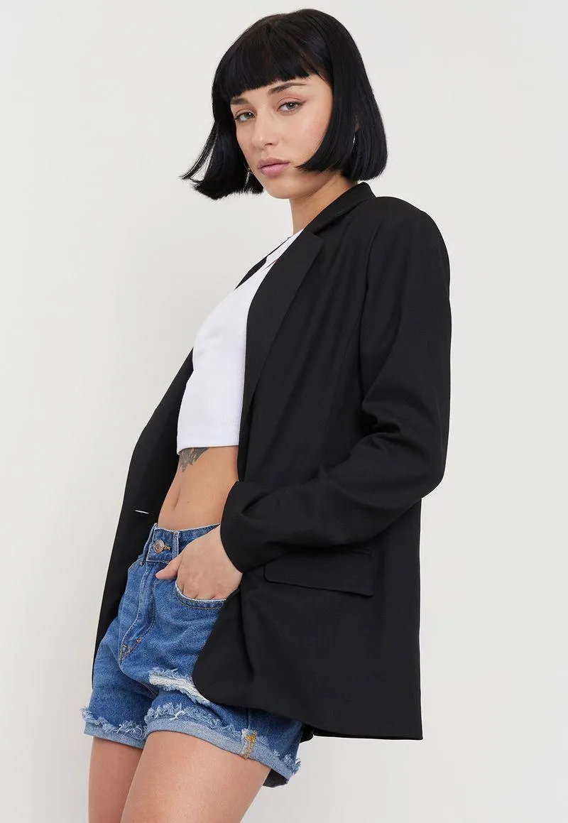 Blazer Mujer Básico Negro