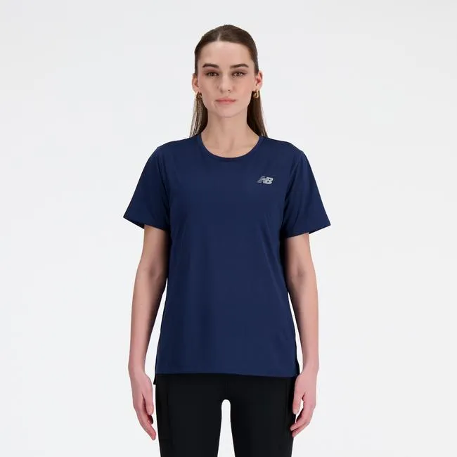 Polera Running Mujer New Balance Sport Essentials T-Shirt Azul Oscuro