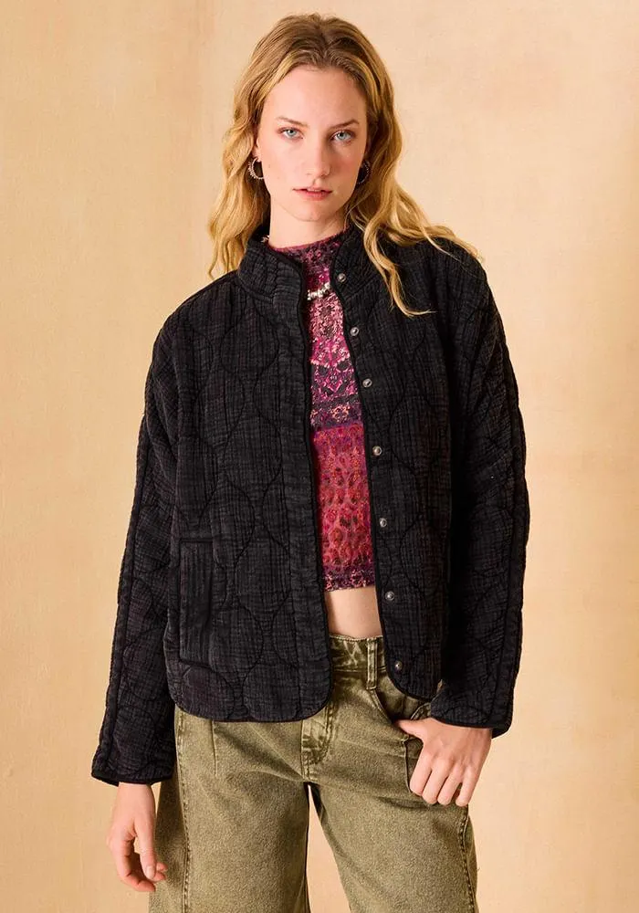 Chaqueta quilted procesada