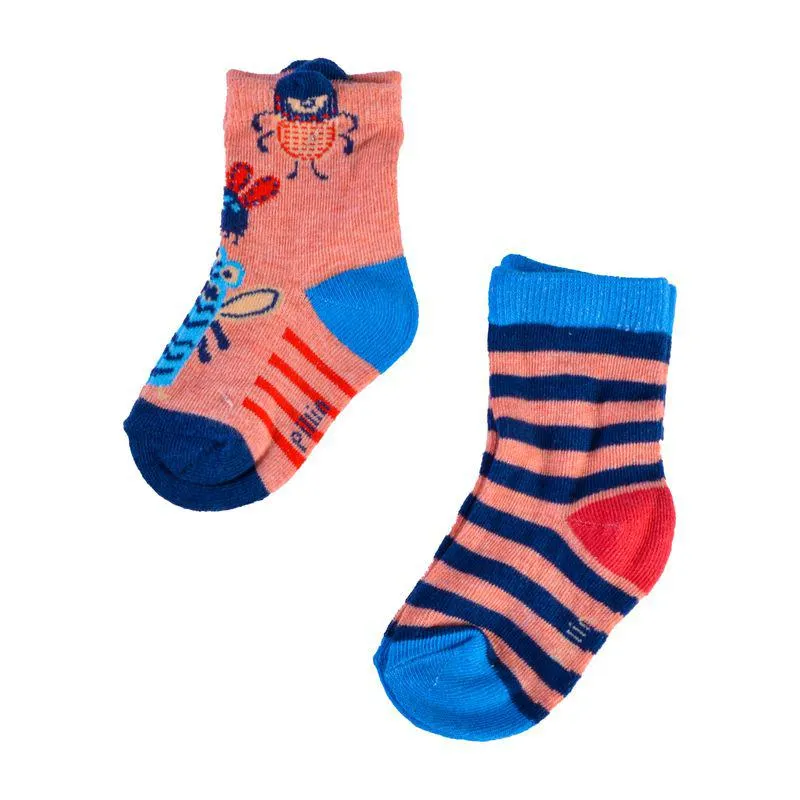 Set 2 Pzas Calcetín Bebé Niño Multicolor