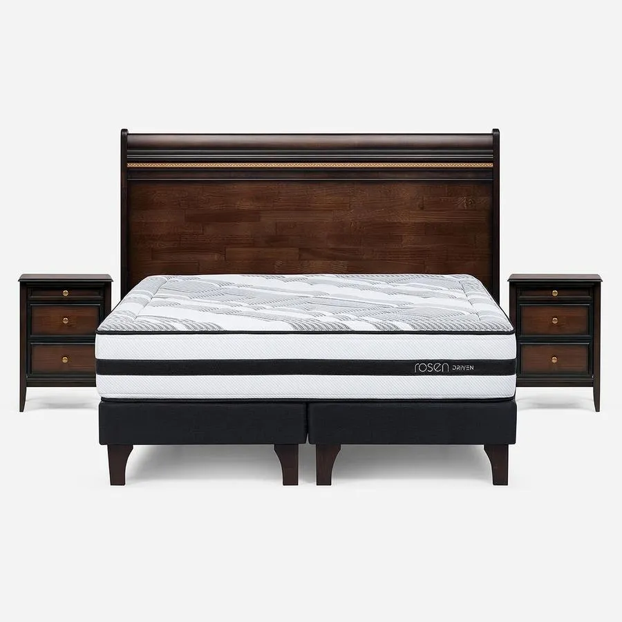 Cama Driven 2 Plazas + Muebles Opera