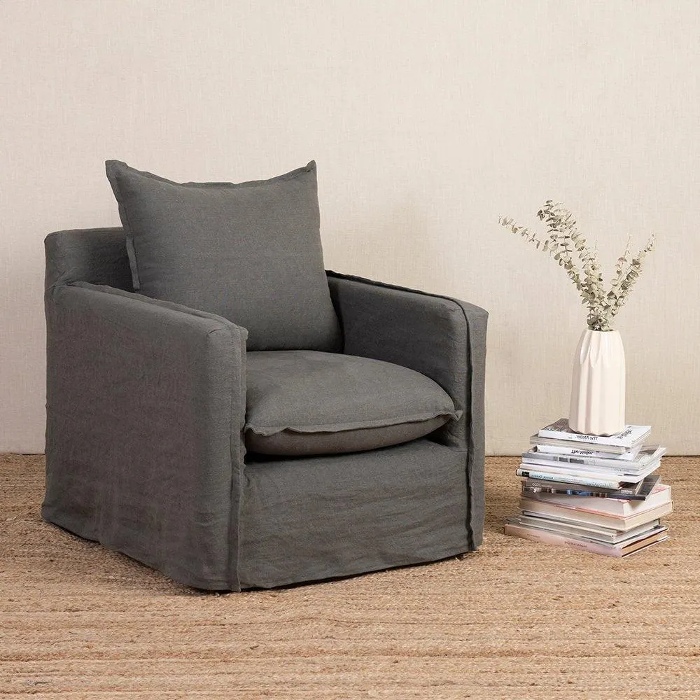 Sillón Dominga Lino Gris