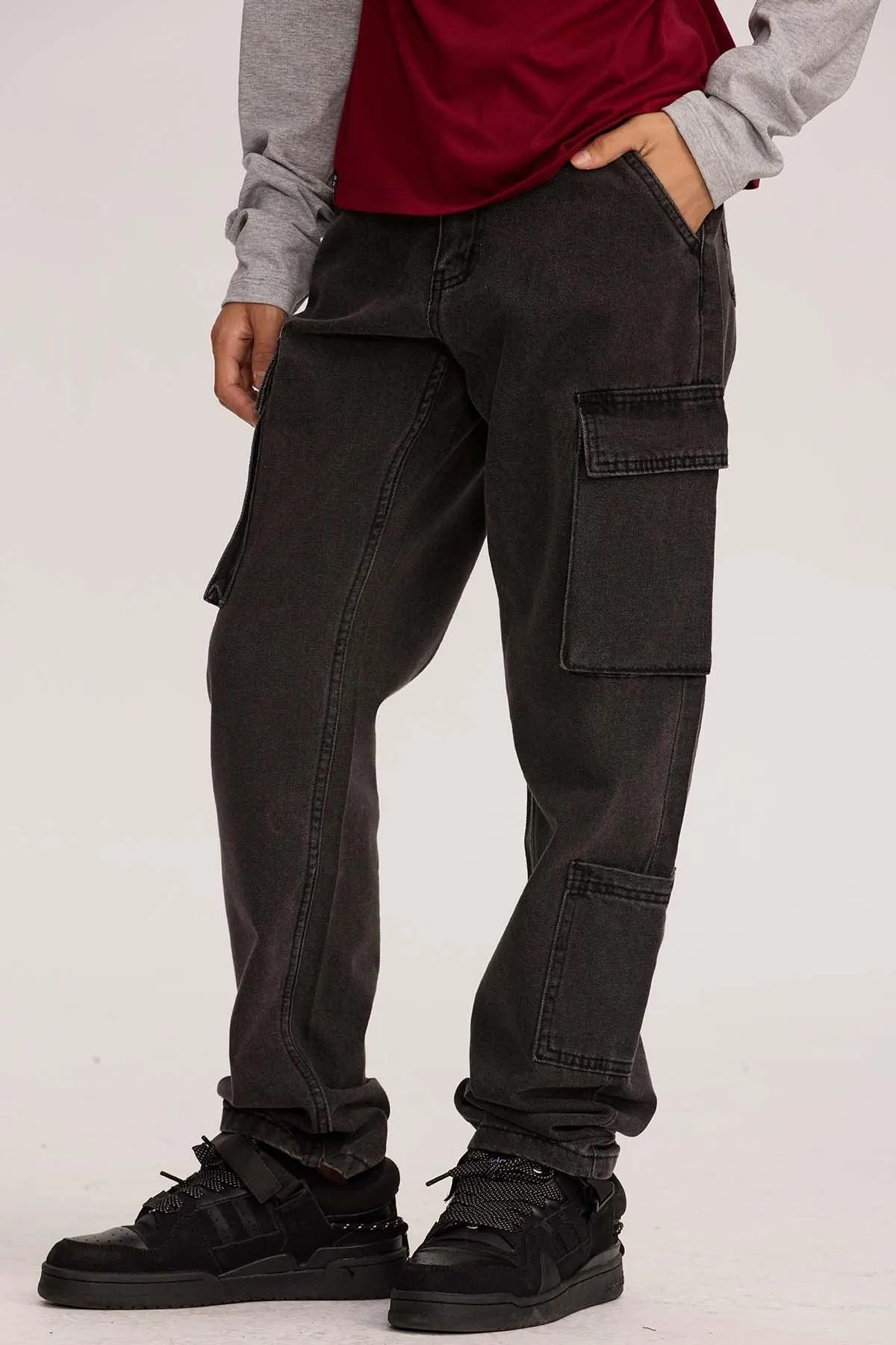 Jeans Niño Cargo Negro