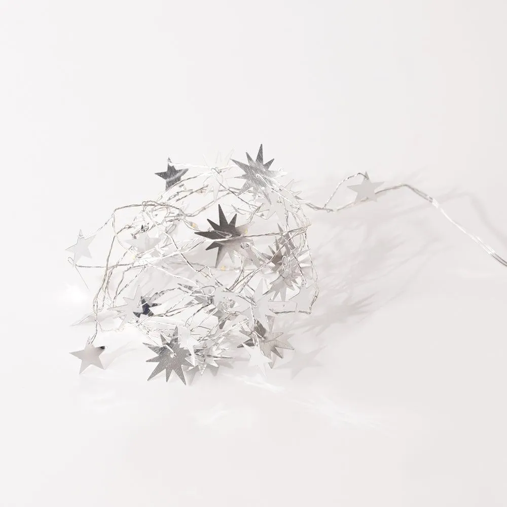 Guirnalda con figuras de papel metalizado y luces 2.2 m