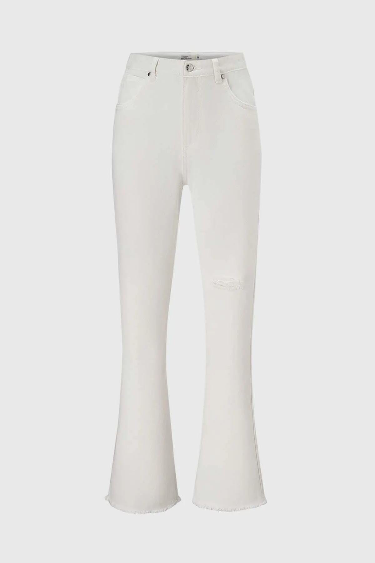 Jeans Niña Con Cortes Blanco